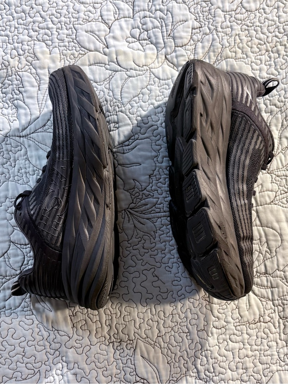HOKA ONE ONE Bondi 6 Wide Triple Black Running Shoes Women’s Size 9D💕 - Picture 5 of 13